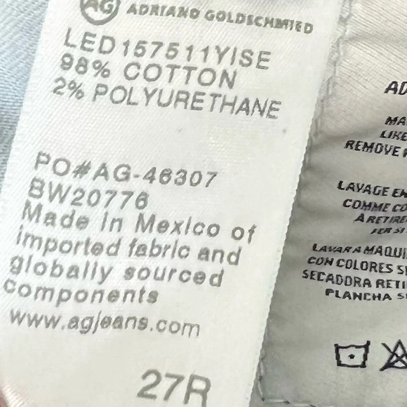 NWOT AG Ex-Boyfriend Slouchy Slim Boyfriend Jeans 11 Years Interrupted Denim 27 - Picture 8 of 11